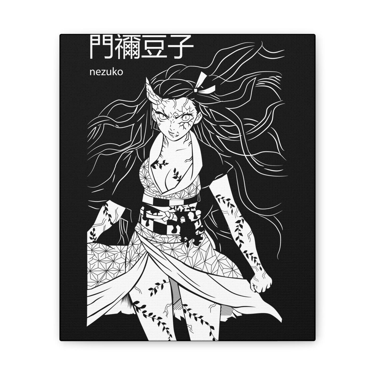 Nezuko Demon Slayer Canvas Art Print - Anime Wall Decor - CreativeRino