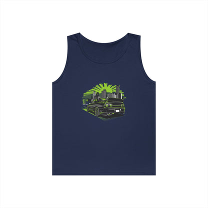 Urban Adventure Unisex Heavy Cotton Tank Top - Retro Car Design - CreativeRino