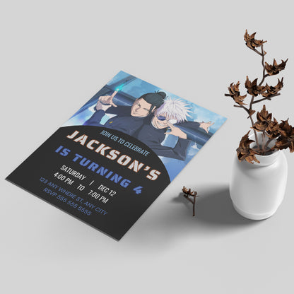 Jujutsu Kaisen Birthday Invitation Template - CreativeRino