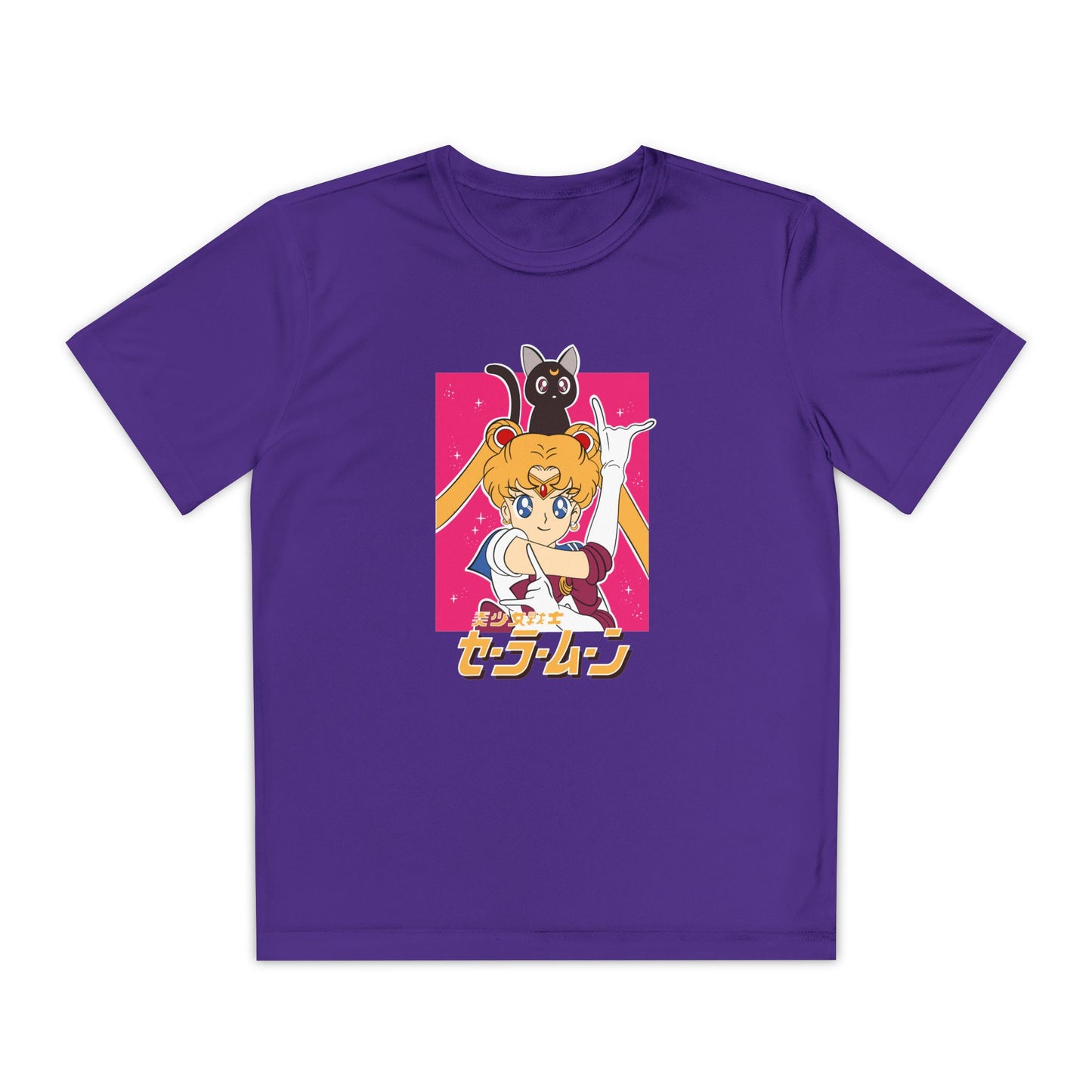 Sailor Moon Youth Competitor Tee with Retro Anime T-shirt Design - CreativeRino