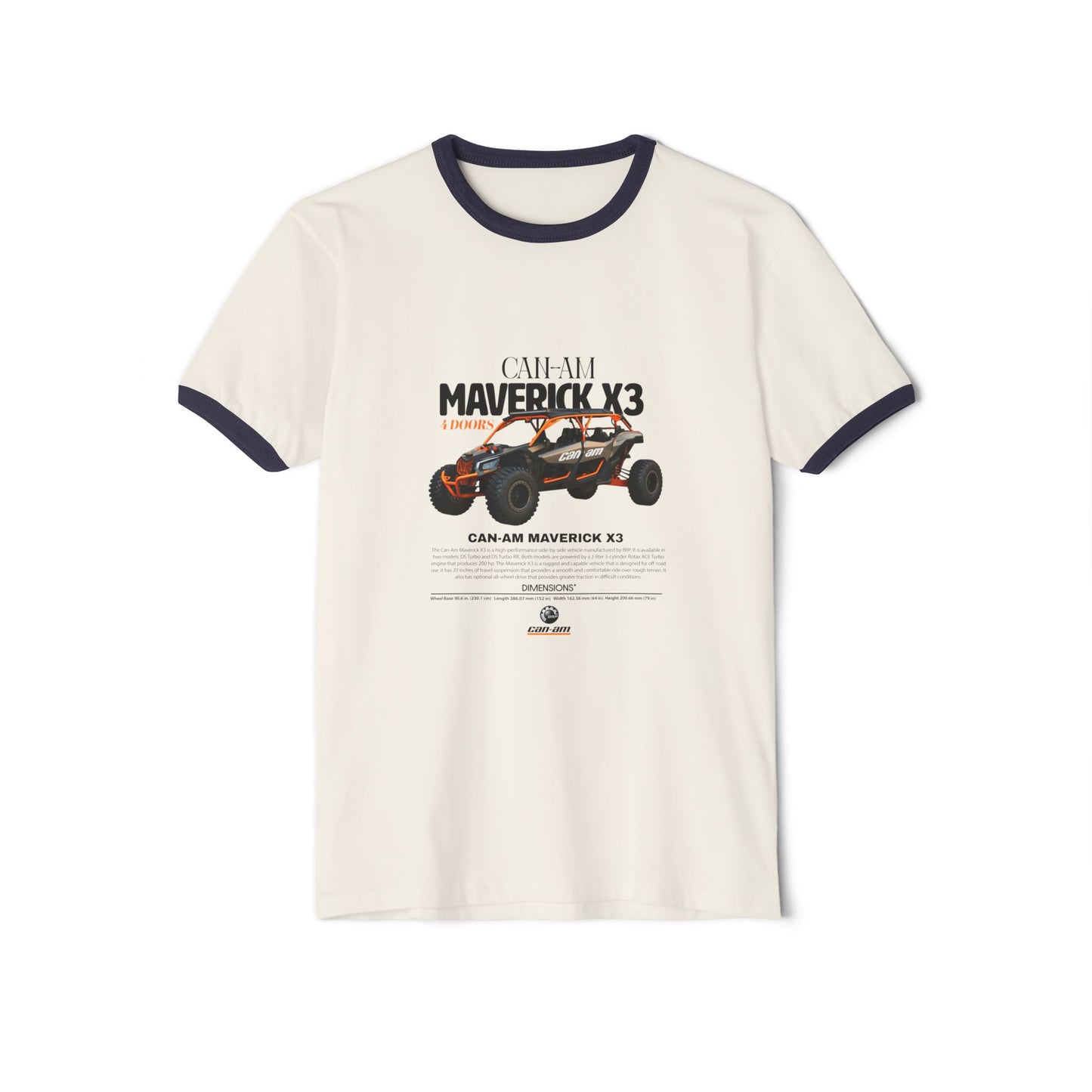 Can-Am Maverick X3 Unisex Cotton Ringer T-Shirt - CreativeRino