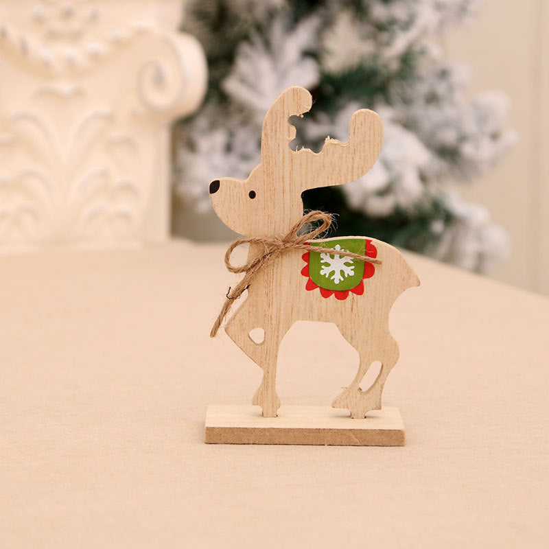 DIY Wooden Christmas Deer Ornament Kit | Plaid & Rustic Desktop Assembly Decor Gift