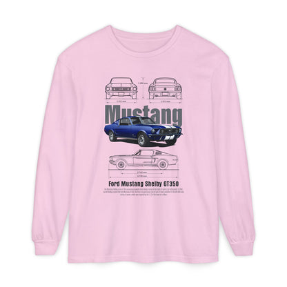 Ford Mustang Shelby GT350 Long Sleeve T-Shirt - Classic Car Lover's Apparel - CreativeRino