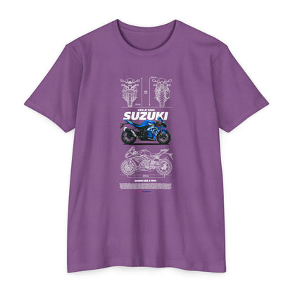 Suzuki GSX-R 1000 Motorcycle Graphic Tee - Unisex CVC Jersey T-shirt for Riders - CreativeRino