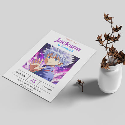 Hunter x Hunter Birthday Invitation Template - CreativeRino