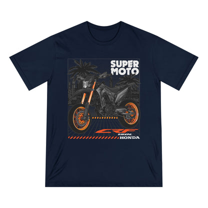 Super Moto Honda T-Shirt | Organic Cotton Tee for Motorcycle Enthusiasts - CreativeRino
