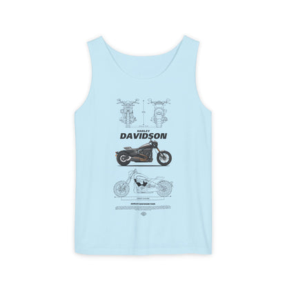 Harley Davidson FXDR Unisex Tank Top - Vintage Motorcycle Graphic Apparel - CreativeRino