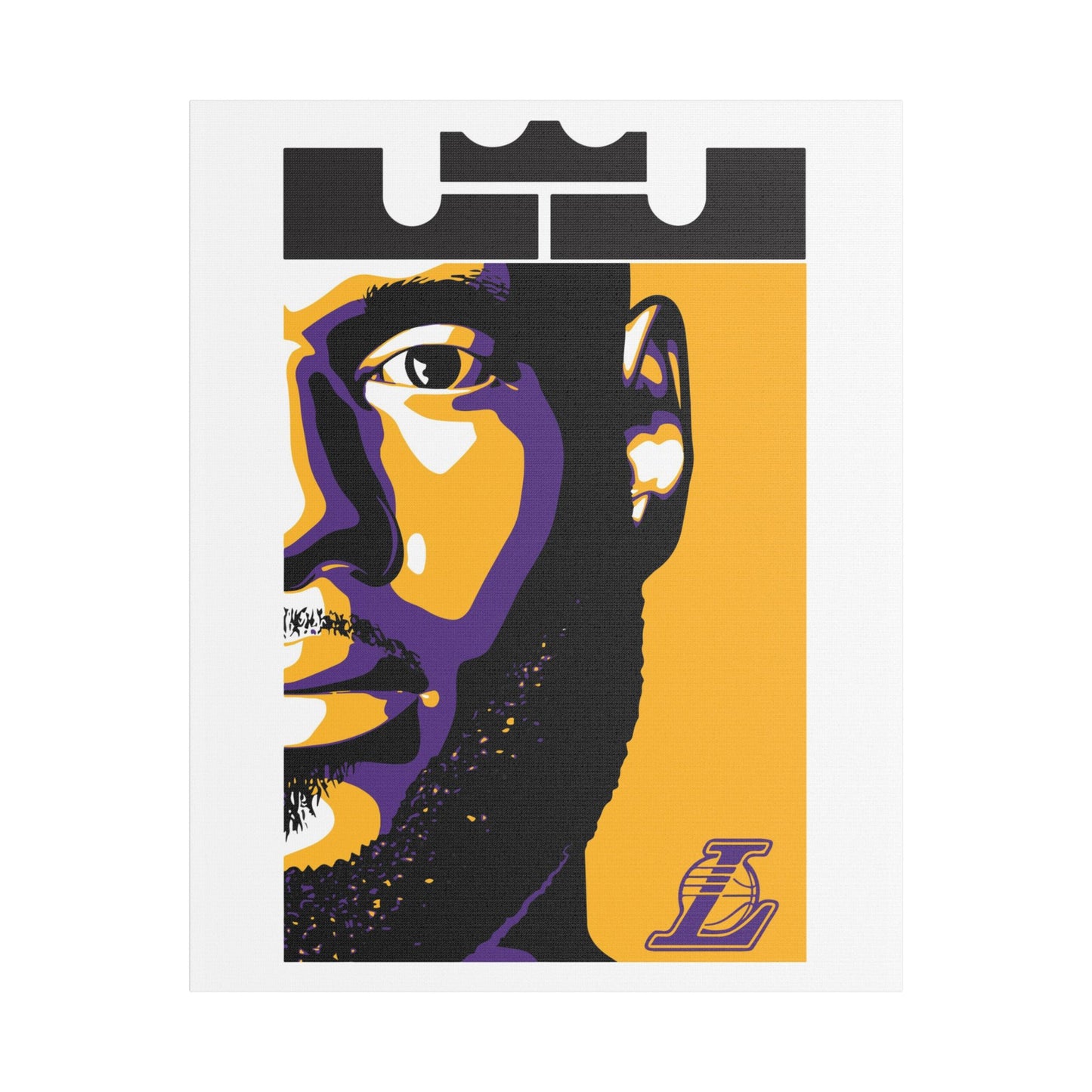 LeBron James Satin Canvas Art - Stretched Wall Decor for Sports Fans - CreativeRino