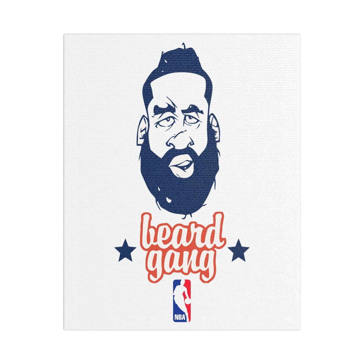 James Harden Beard Gang Satin Canvas Wall Art - CreativeRino