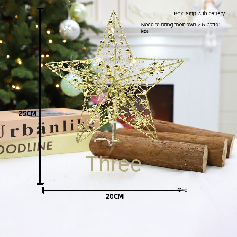 3D Iron Carved Tree Top Star | Dimensional Metal Christmas Tree Topper & Hanging Ornament Decor eprolo