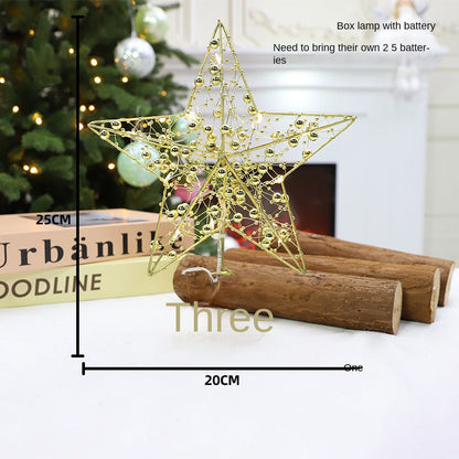 3D Iron Carved Tree Top Star | Dimensional Metal Christmas Tree Topper & Hanging Ornament Decor eprolo