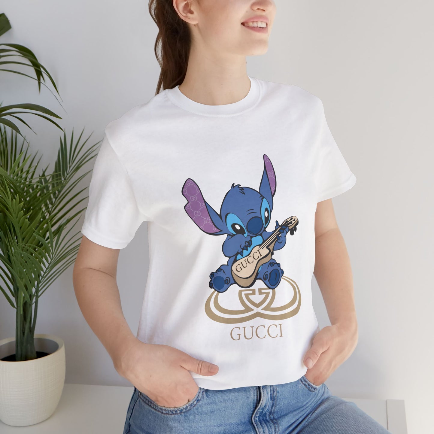Stitch Guitar Unisex T-Shirt - Fun Casual Graphic Tee - CreativeRino