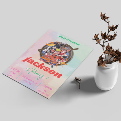 Naruto Birthday Invitation Template - CreativeRino