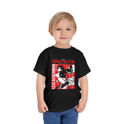 Attack on Titan Toddler Short Sleeve Tee - Shingeki no Kyojin Levi Ackerman Graphic T-shirt - CreativeRino