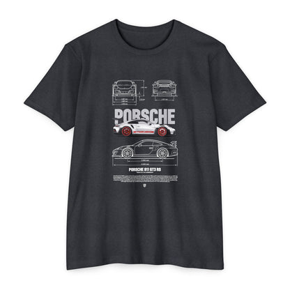 Porsche 911 GT3 Unisex CVC Jersey T-shirt - Classic Car Enthusiast Apparel - CreativeRino