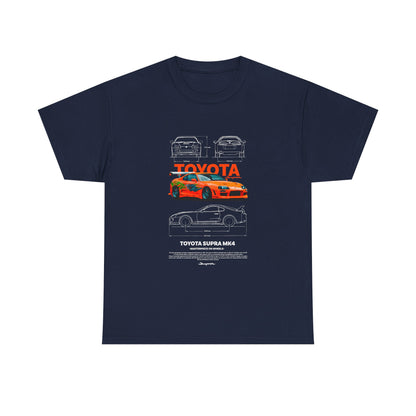Toyota Supra MK4 Unisex Heavy Cotton Tee - Car Enthusiast Shirt - CreativeRino