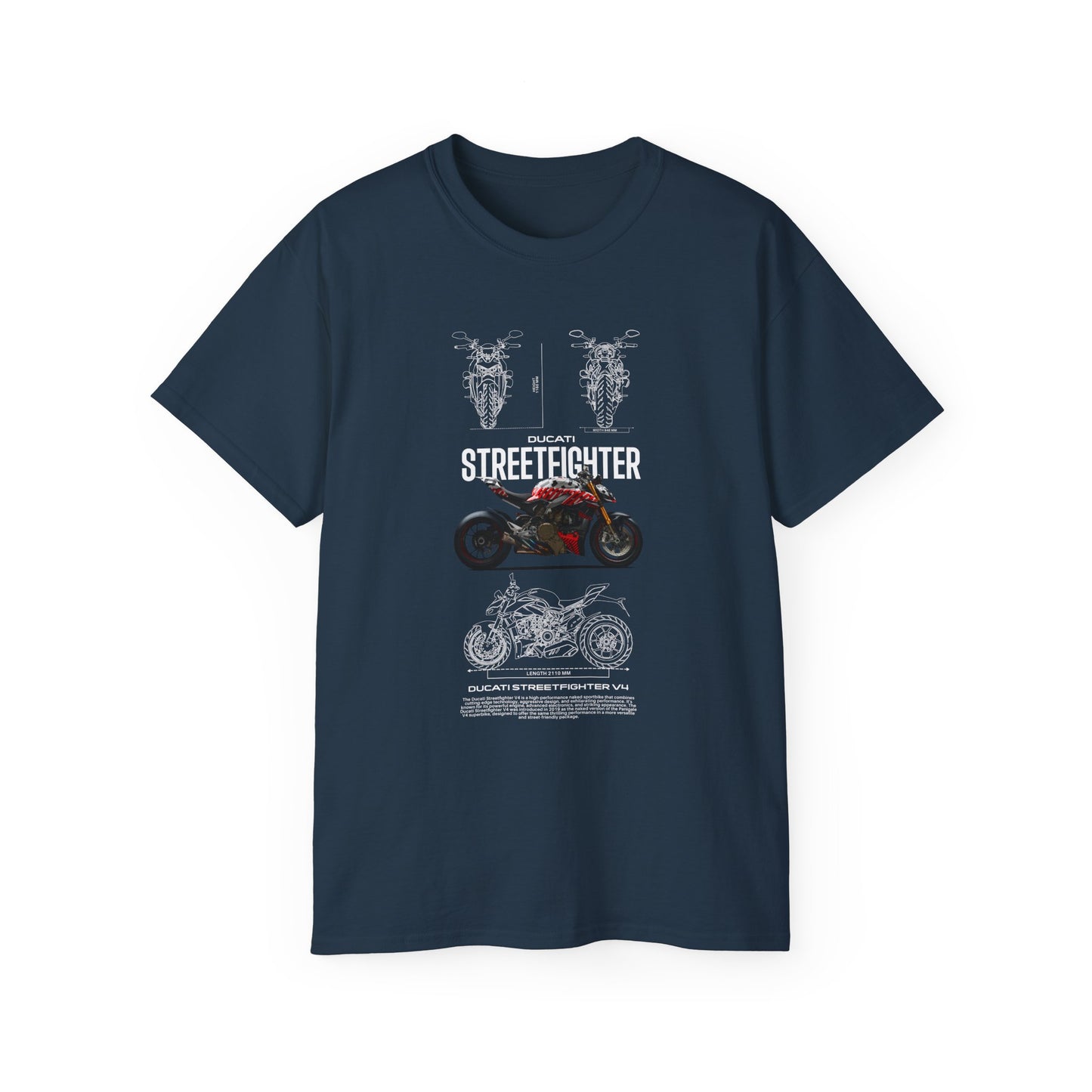 New Streetfighter V4 Motorcycle Graphic Unisex Tee - Perfect T-shirt for Riders and Enthusiasts - CreativeRino