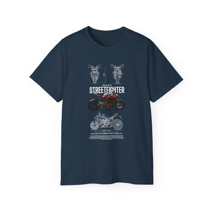 New Streetfighter V4 Motorcycle Graphic Unisex Tee - Perfect T-shirt for Riders and Enthusiasts - CreativeRino
