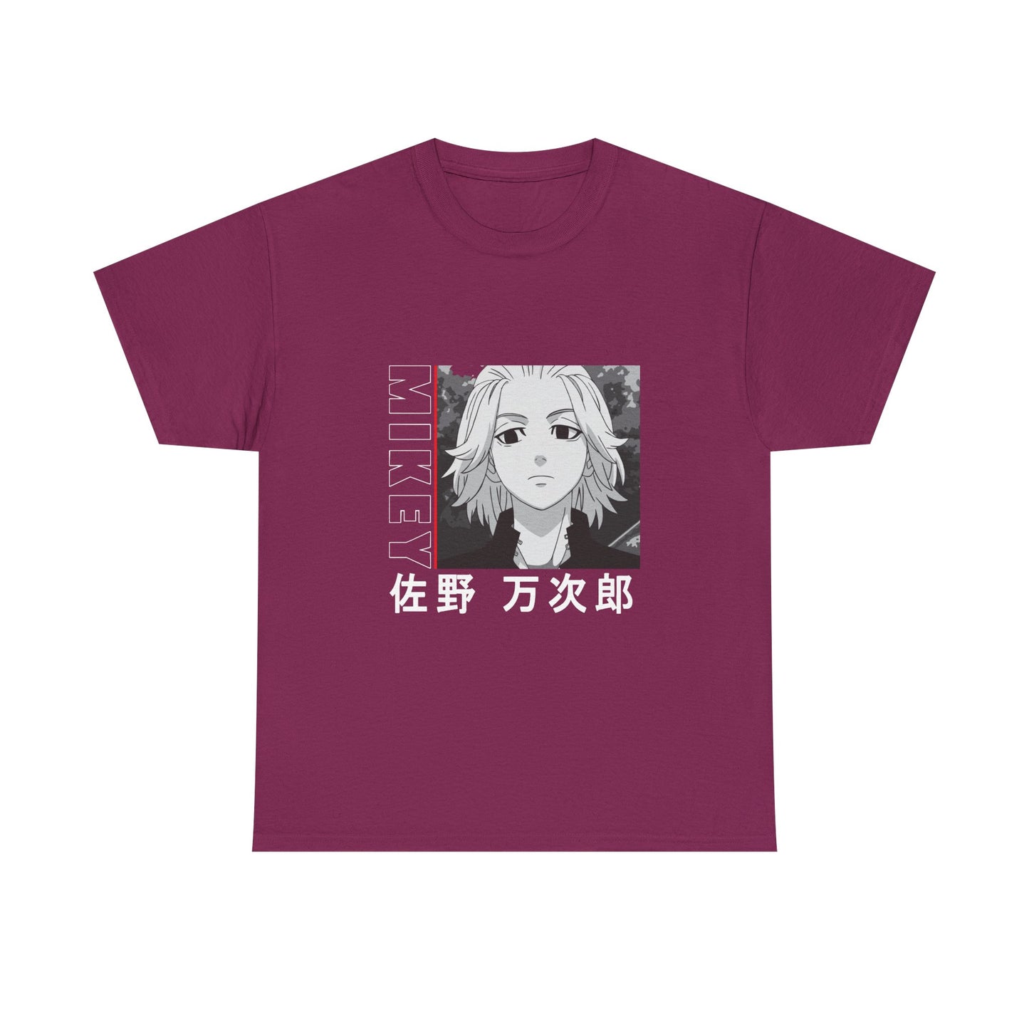 Mikey Anime Unisex Heavy Cotton Tee - Tokyo Ghoul Graphic T-shirt for Fans - CreativeRino