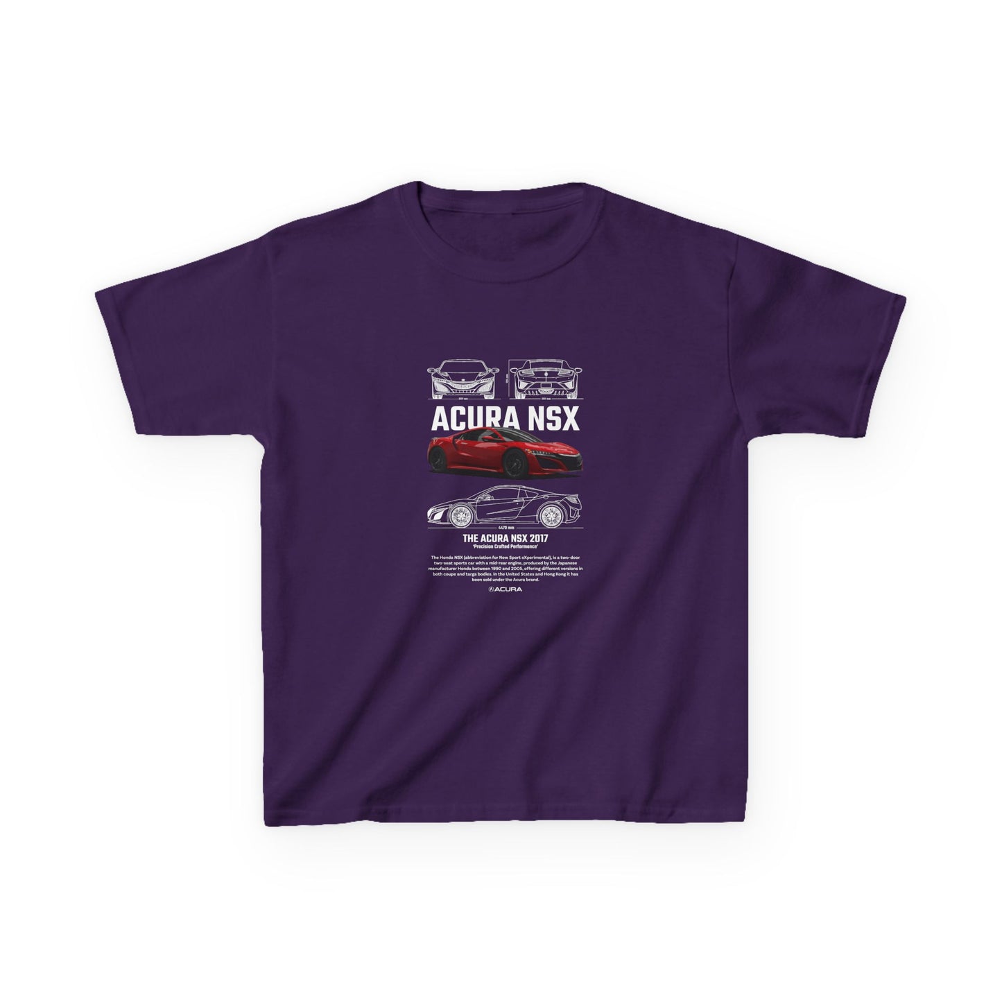 Honda Acura NSX Kids Car T-Shirt - Perfect for Young Car Enthusiasts - CreativeRino