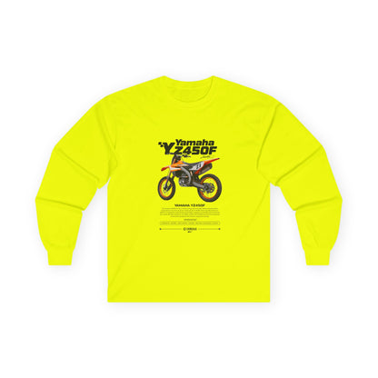 Yamaha YZ450F Long Sleeve Tee - Racing Enthusiast Apparel Motorcycle T-shirt - CreativeRino
