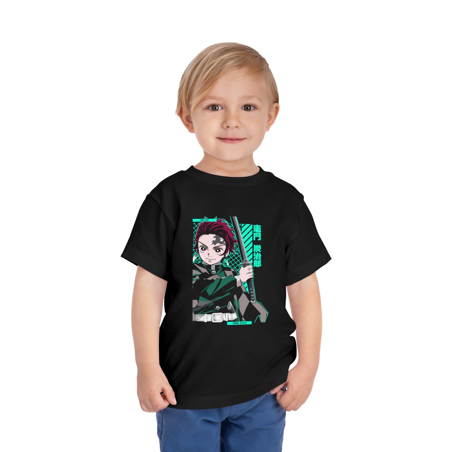 Demon Slayer Toddler Short Sleeve Tee - Anime Character Design for Young Fans - CreativeRino