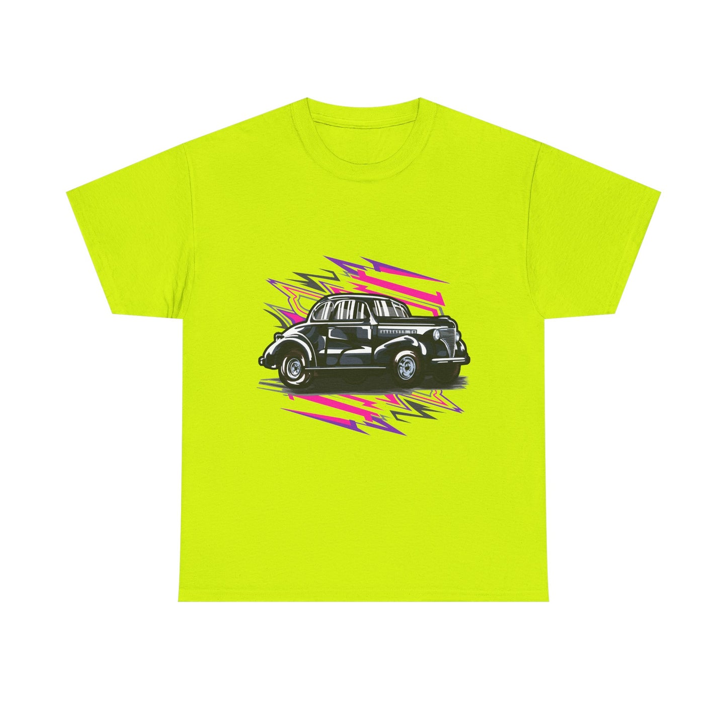 Retro Car Unisex Heavy Cotton Tee - Stylish Graphic T-shirt for Auto Enthusiasts - CreativeRino