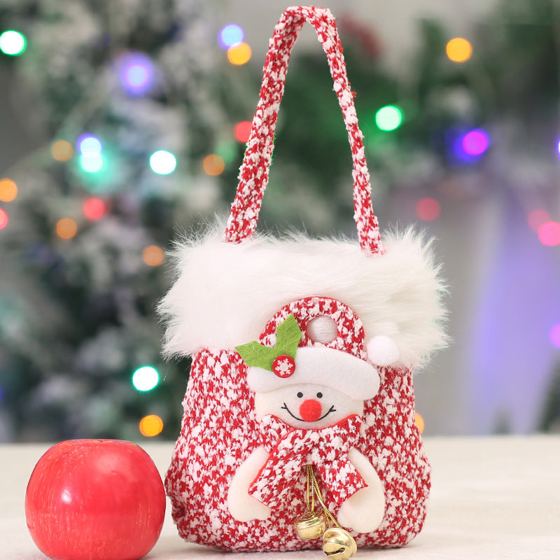 Festive Handheld Christmas Eve Apple Bag | Creative Candy & Gift Treat Pouch with Handle eprolo