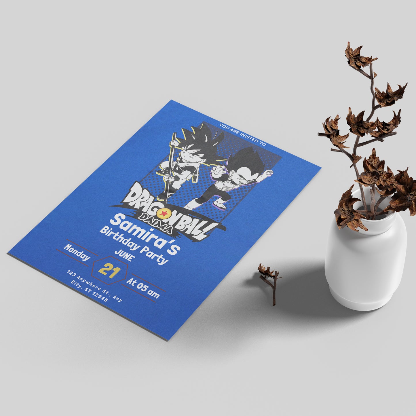 Dragonball Daima Birthday Invitation Template