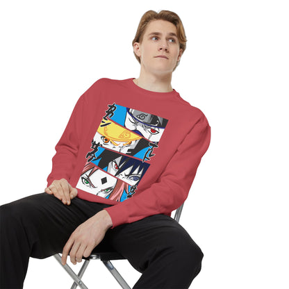Anime-Inspired Unisex Sweatshirt with Naruto Character Designs - CreativeRino