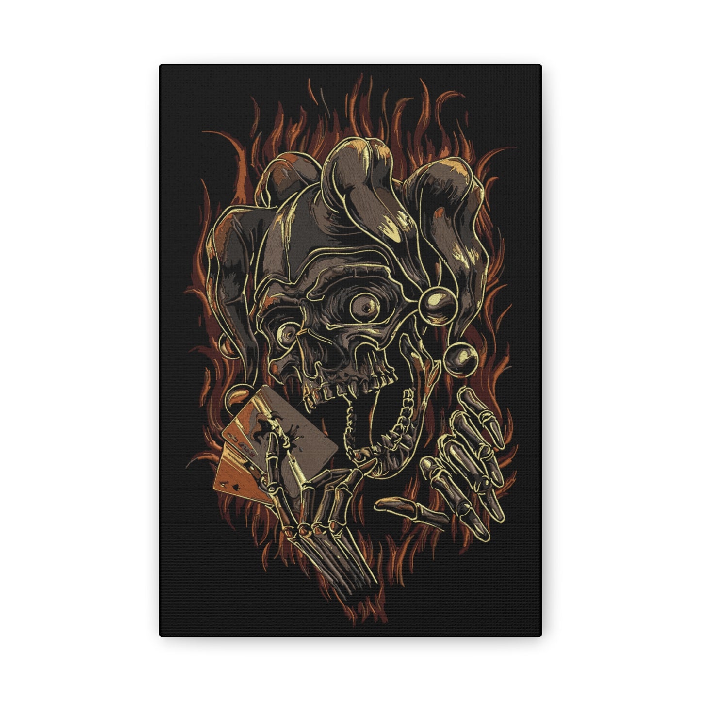 Gothic Skull Art Print, Framed Wall Decor, Halloween Home Decor, Edgy Art, Unique Gift for Him - CreativeRino