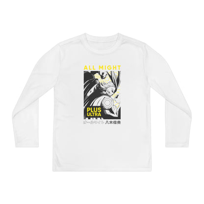 Anime Youth Long Sleeve Hero Tee - My Hero Academia All Might Plus T-shirt Design - CreativeRino