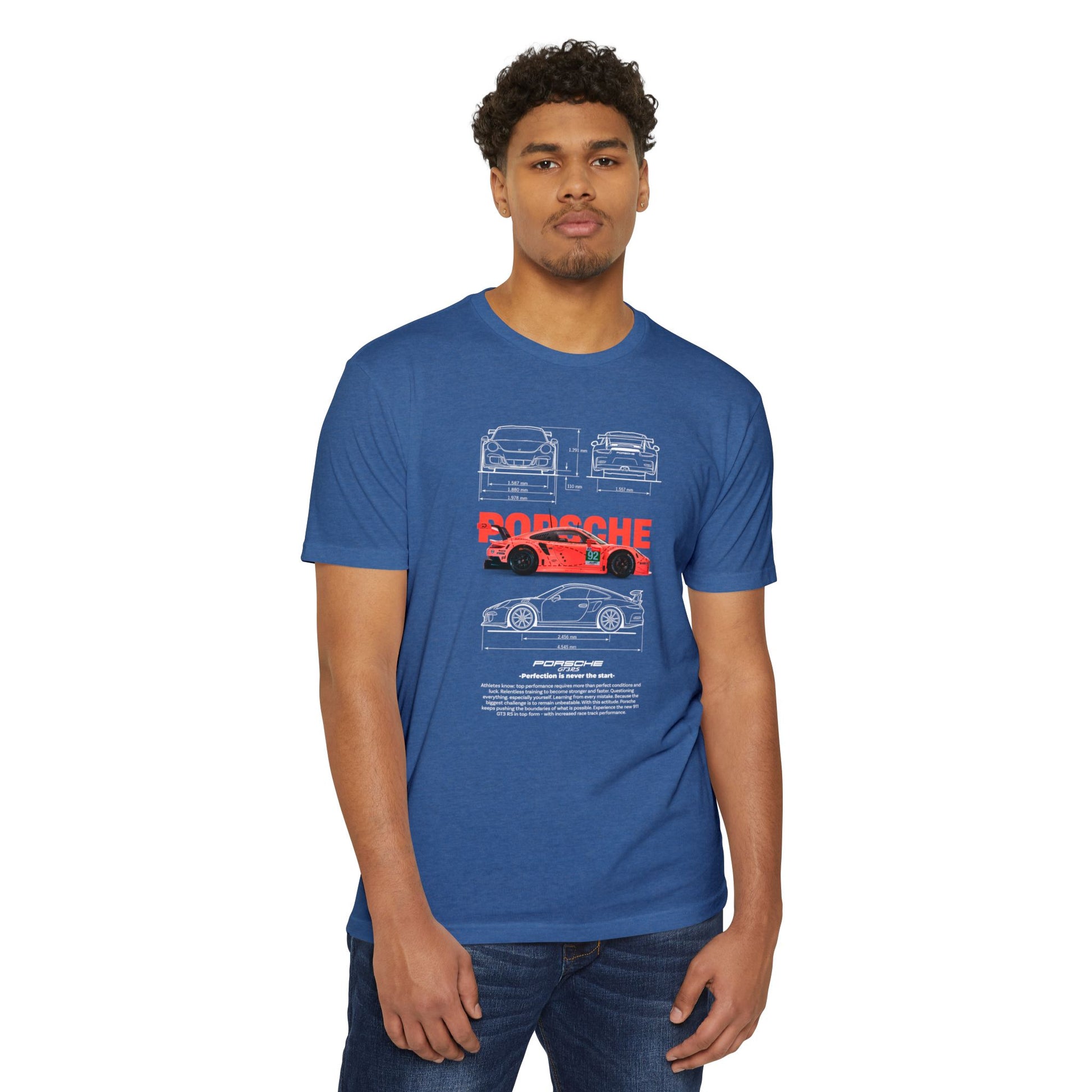 Porsche Gt3rs Vintage Graphic Unisex T-Shirt | Perfect Gift for Car Enthusiasts - CreativeRino