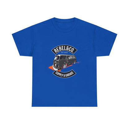 Rebel & Co. Supply Van Unisex Heavy Cotton Tee - Vintage Garage Style T-shirt - CreativeRino