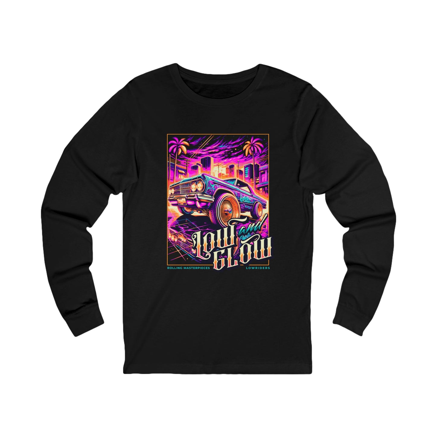Vintage Car Long Sleeve Tee - Low Glow Design Car T-shirt - CreativeRino