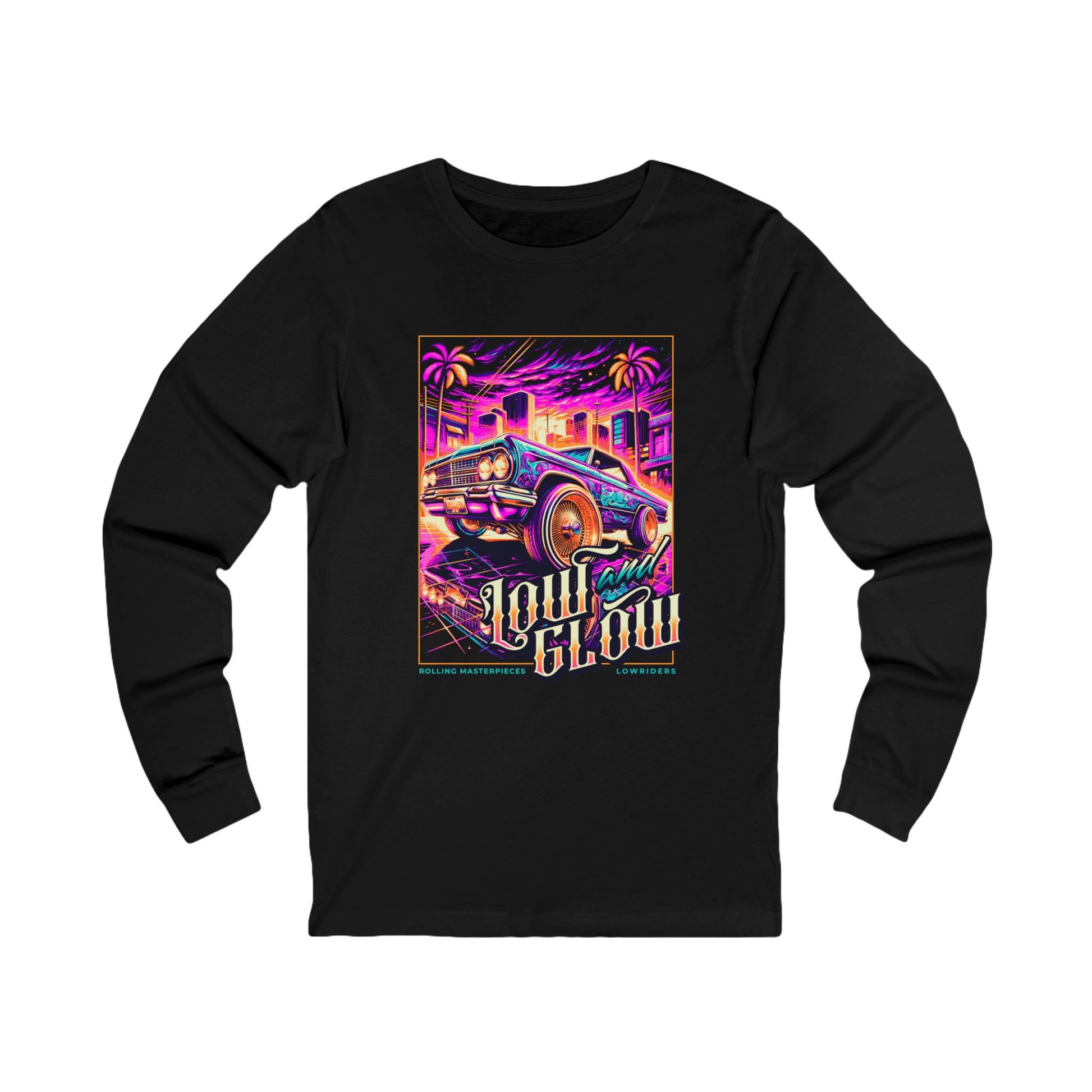 Vintage Car Long Sleeve Tee - Low Glow Design Car T-shirt - CreativeRino
