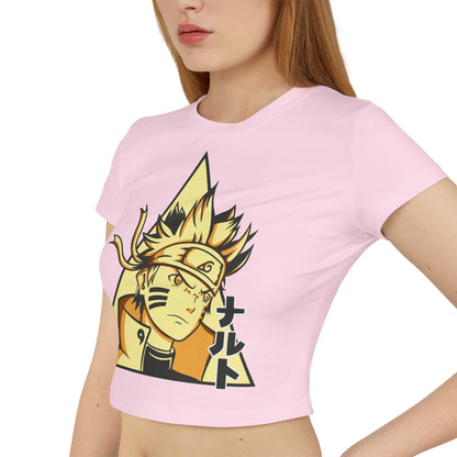 Women's Naruto Baby Tee - Stylish Anime Graphic T-shirt for Fans - CreativeRino