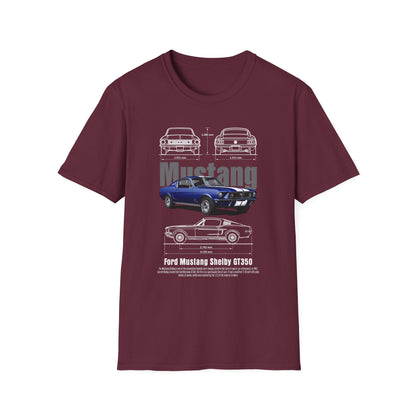 Ford Mustang Shelby GT350 Unisex Softstyle T-Shirt - Car Lovers Tee - CreativeRino