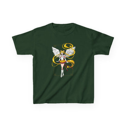Anime Kids Heavy Cotton™ Tee - Sailor Moon Angelic Warrior T-shirt Design for Young Dreamers - CreativeRino