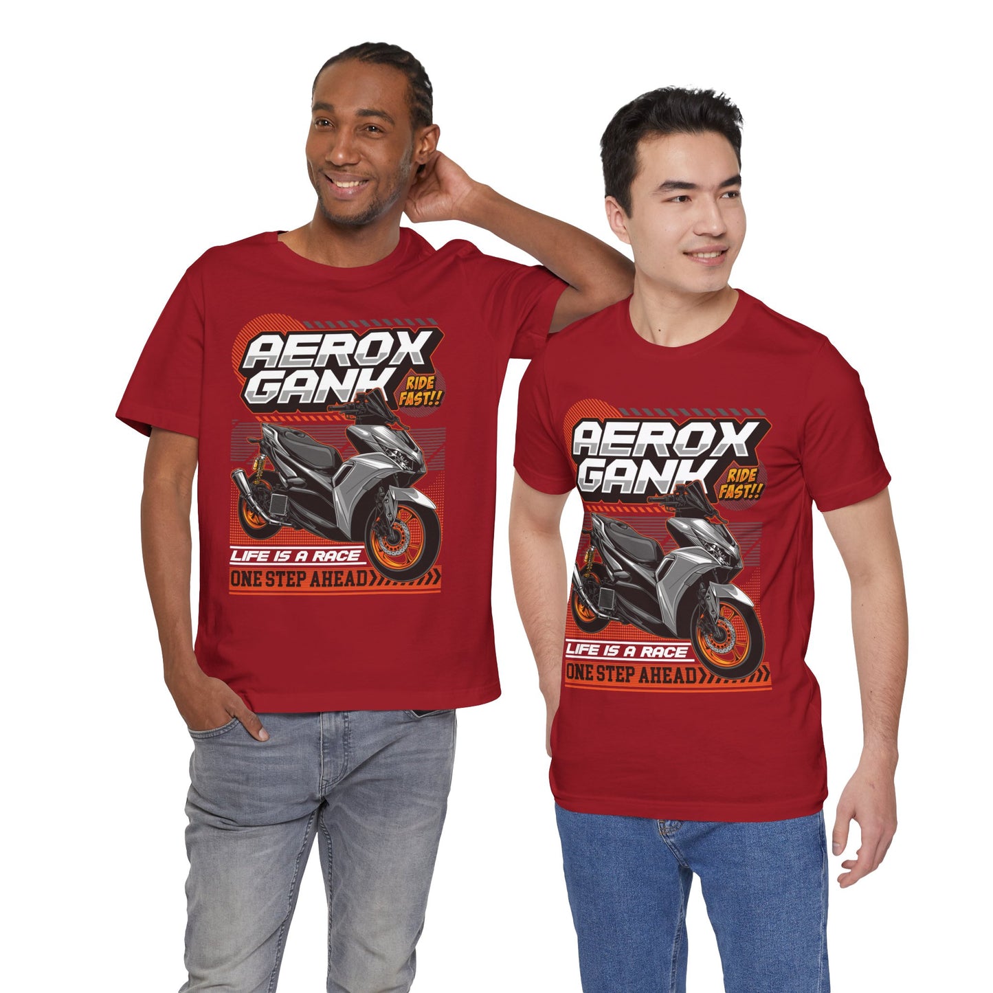 Stylish Scooter Graphic Tee - AEROX GANk - Ride Fast T-shirt - CreativeRino