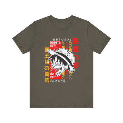 One Piece Luffy Graphic Tee – Unisex Jersey T-shirt for Anime Fans - CreativeRino