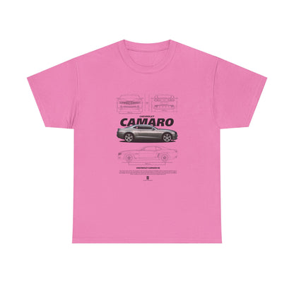 Chevrolet Camaro Unisex Heavy Cotton Tee - Vintage Car Design T-Shirt - CreativeRino