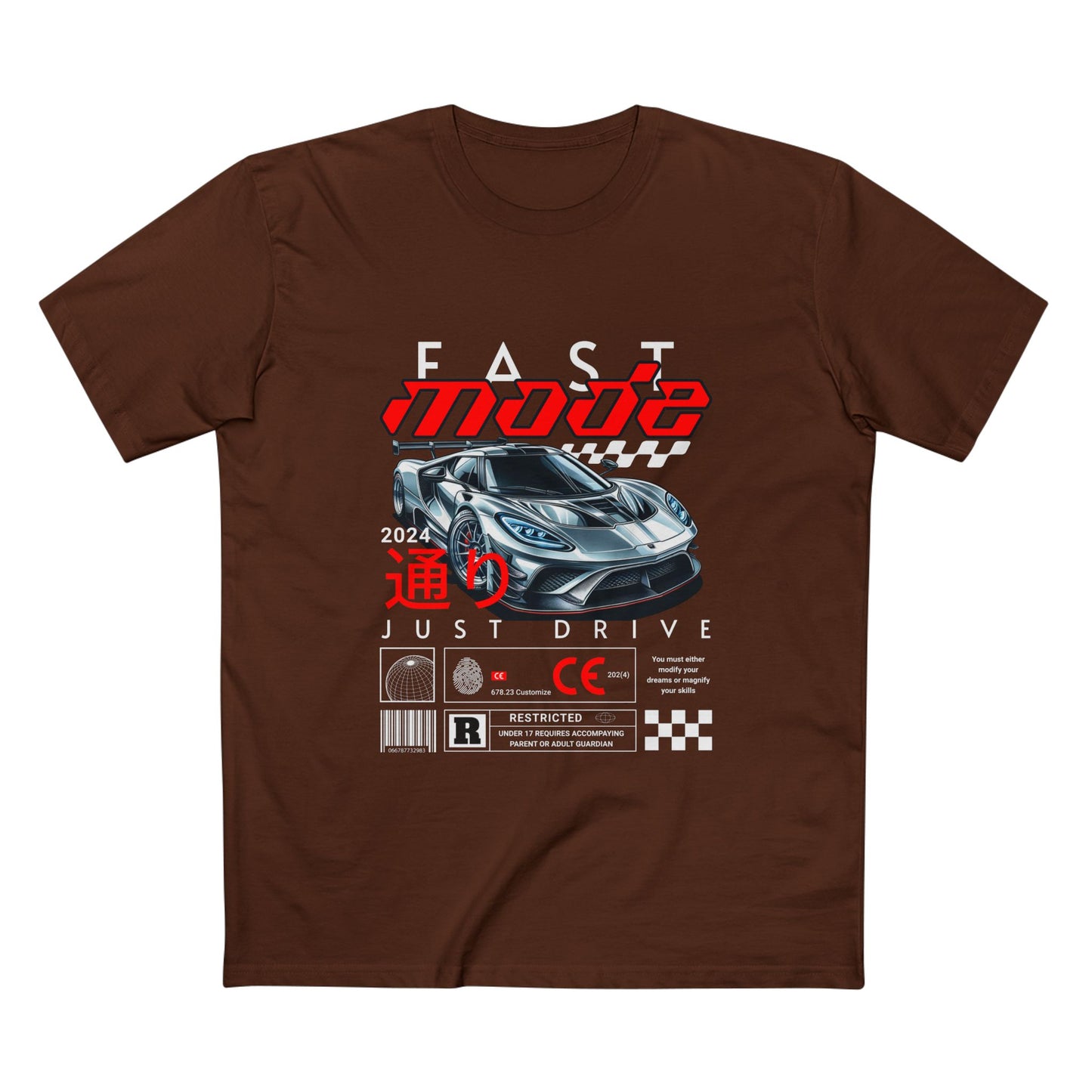 Fast Mode Graphic Tee - Just Drive Car Enthusiast T-Shirt - CreativeRino
