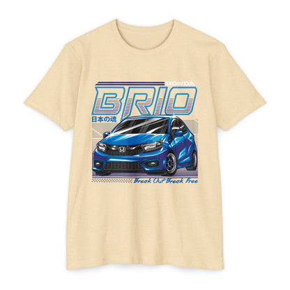 Honda BRIO Unisex Jersey T-Shirt - Break Out! Celebrate Your Love for Cars - CreativeRino