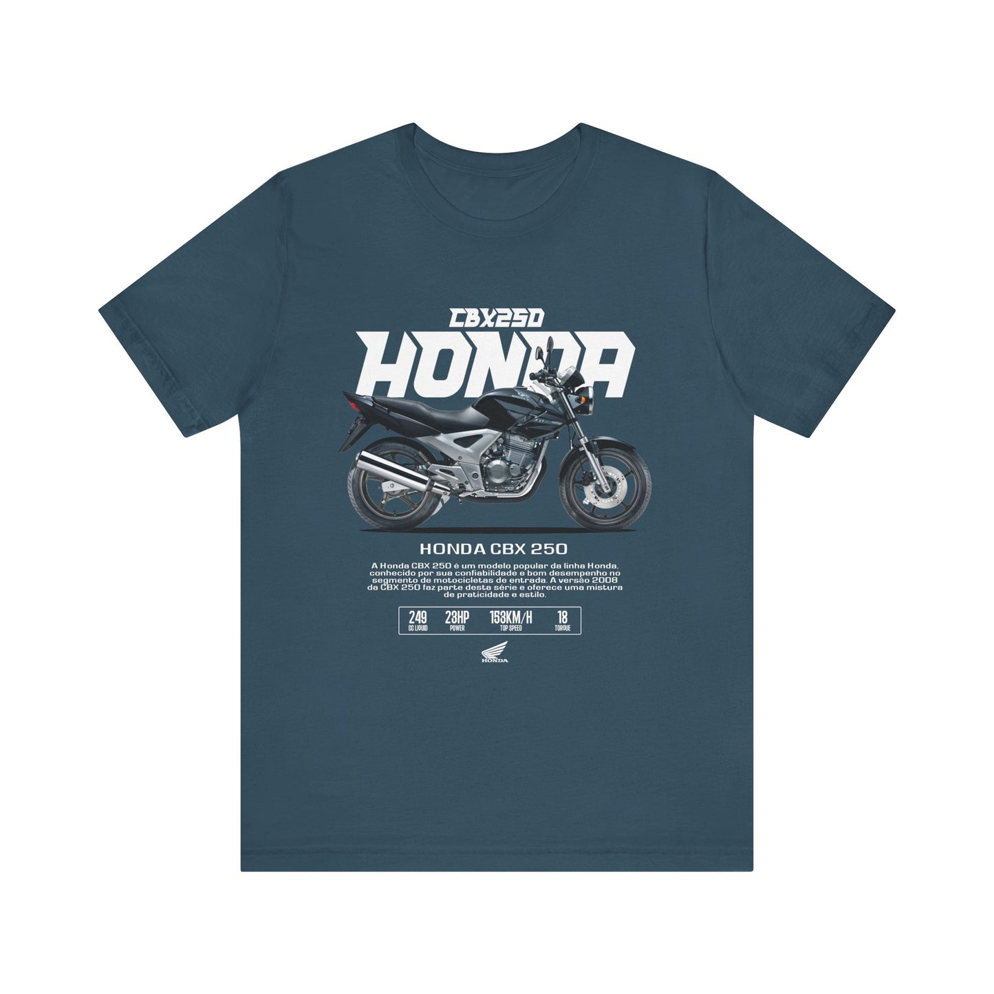 Honda CBX 250 Motorcycle Unisex Tee - Retro Style Short Sleeve T-shirt - CreativeRino