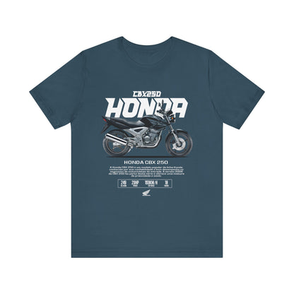 Honda CBX 250 Motorcycle Unisex Tee - Retro Style Short Sleeve T-shirt - CreativeRino