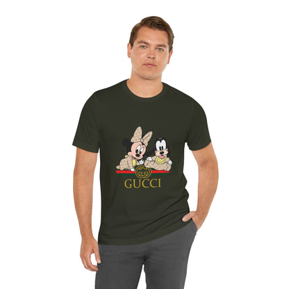 Mickey & Goofy Gucci Inspired Tee - Unisex Jersey Short Sleeve T-shirt - CreativeRino