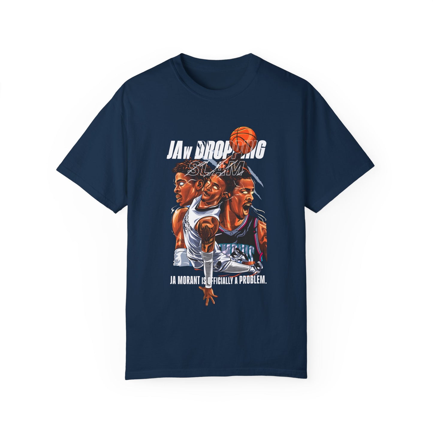 JA Morant Basketball Graphic T-shirt - Unisex Garment-Dyed Tee - CreativeRino