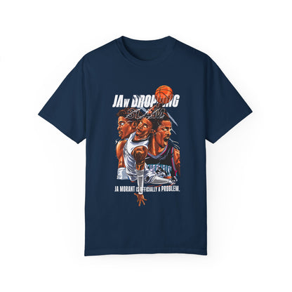 JA Morant Basketball Graphic T-shirt - Unisex Garment-Dyed Tee - CreativeRino