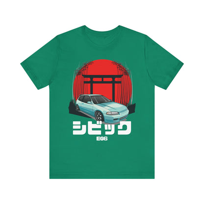 Hinda Civic Estilo Car Art Tee - Retro Aesthetic Automotive T-Shirt - CreativeRino